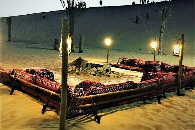 Abu Dhabi Desert Safari (Dune Bashing, BBQ Dinner, Camel Ride & Sand Skii) - Sunset over open sand