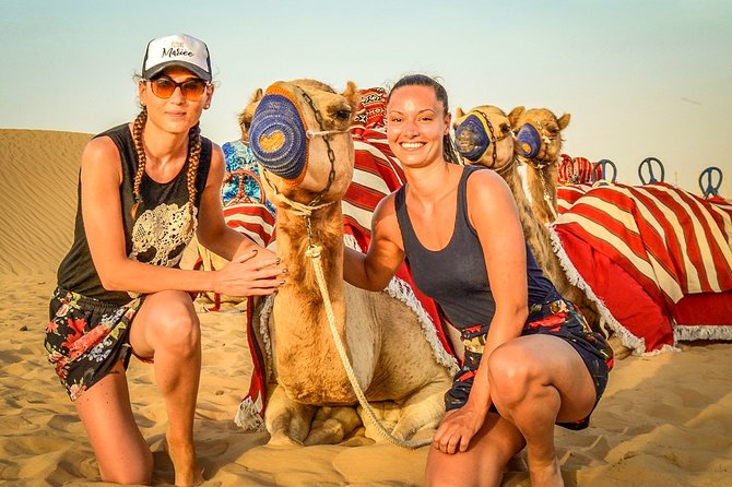 Abu Dhabi: Desert Safari with BBQ, Camel Ride & Sandboarding - Camel farm visit and the short camel ride