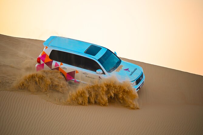 Abu Dhabi Evening Desert Safari - Private car Dune bashing & BBQ - From Abu Dhabi streets to open desert by midafternoon