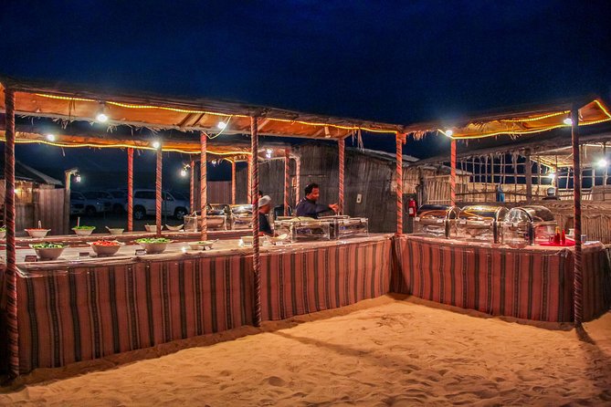 Abu Dhabi Evening Desert Safari with BBQ Dinner and all Camp Activities - Belly dancing, Tanura, Arabic coffee, and shisha