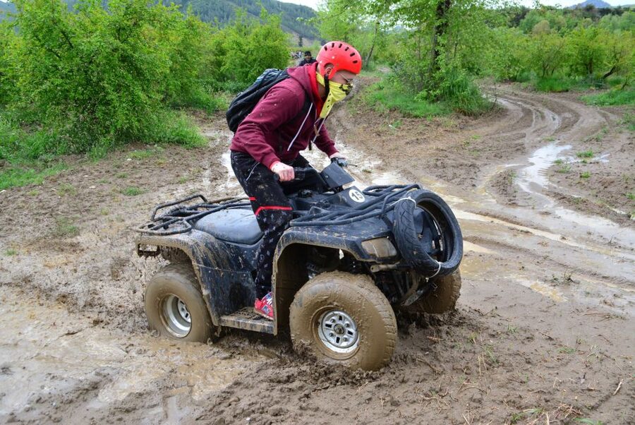 Alanya: Quad Bike Safari - Following the guide toward the Alara River