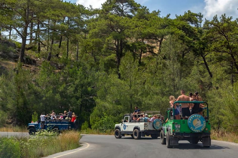 Antalya: Jeep Safari Adventure w/Lunch at Local Restaurant - From Antalya hotels to the pine forests