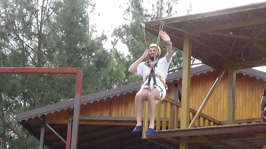 Antalya: Rafting & Buggy, Quad Safari & Zipline Adventure - Ending above the trees on the zipline
