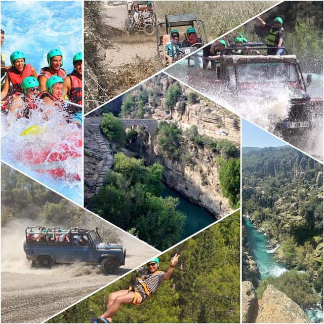 Antalya: Rafting Jeep Buggy&Quad Safari zipline canyon visit - Four outdoor thrills in one Antalya day