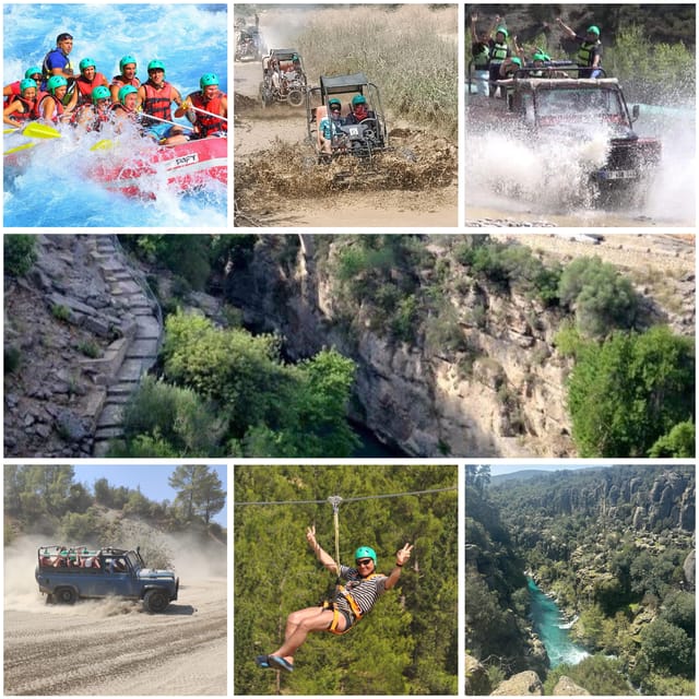 Antalya: Rafting Jeep Buggy&Quad Safari zipline canyon visit - Quad or buggy riding on rough ground