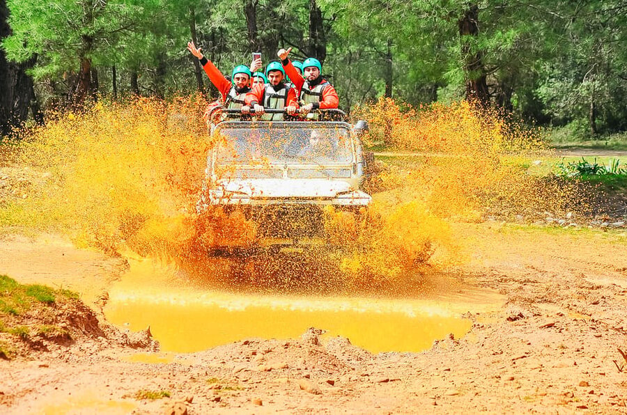 Antalya: Ziplining, Rafting, Jeep Tour & Quad Safari w/Lunch - Guides, group energy, and safety