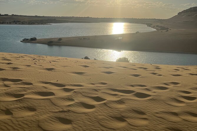 Cairo. Fayum Oasis 4<em>4 Desert Safari, Sand Surf ,Waterfall Tour – Key points to know before booking’ /></p>
<ul>
<li><strong>Wadi El Rayan Waterfalls:</strong> See Egypt’s largest waterfalls by reputation, a rare sight in an otherwise dry desert setting.</li>
<li><strong>Private 4×4 adventure:</strong> Ride through the dunes with your own group, rather than joining a large shared vehicle.</li>
<li><strong>Sandboarding included:</strong> Try sliding down the soft yellow dunes without paying an extra activity fee.</li>
<li><strong>Qarun Lake and Magic Lake:</strong> Add two very different bodies of water to a day that also includes desert hills and waterfalls.</li>
<li><strong>Abdalla and Ahmed:</strong> Guide Abdalla is described as attentive and flexible, while driver Ahmed adds character to the safari vehicle.</li>
<li><strong>$135 value:</strong> The price covers transportation, entry fees, lunch, water, sandboarding, dune bashing, and hotel transfers.</li>
</ul>
<h2>From Cairo to Fayoum by morning</h2>
<p><img width="669" height="446" decoding="async" src=