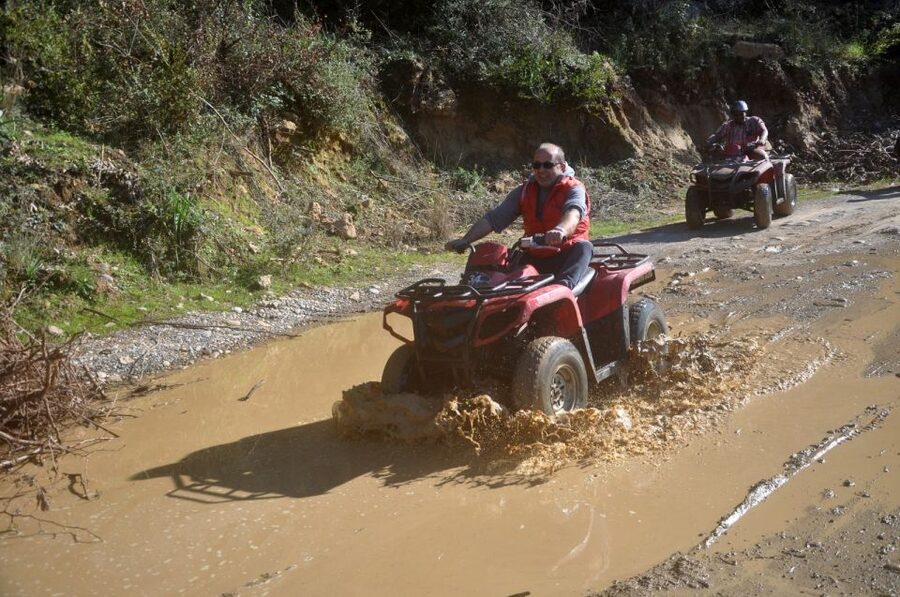 City of Side: Quad Safari Experience with Hotel Transfers - Leaving Side for the Taurus Mountain tracks