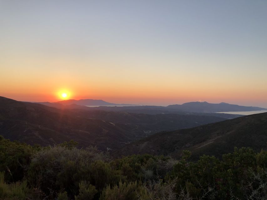Corfu 4x4 Sunset Safari North West - Dinner at a local tavern as the sun drops