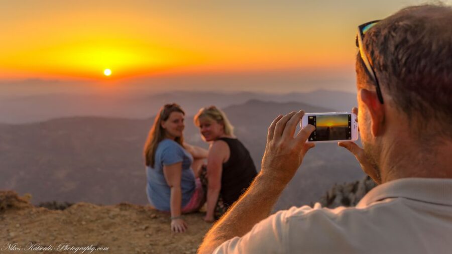Crete: Land Rover Safari with Sunset Viewing, Dinner, & Wine - Sunset above the coast