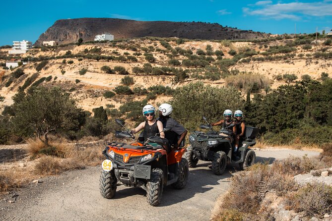 Crete Quad Safari Evening Tour - Hilltop views toward Dia Island