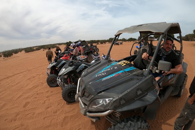 Desert Dunes Buggy Safari in Agadir with Hotel Pickup - Getting set up with helmets, goggles, and a safety briefing