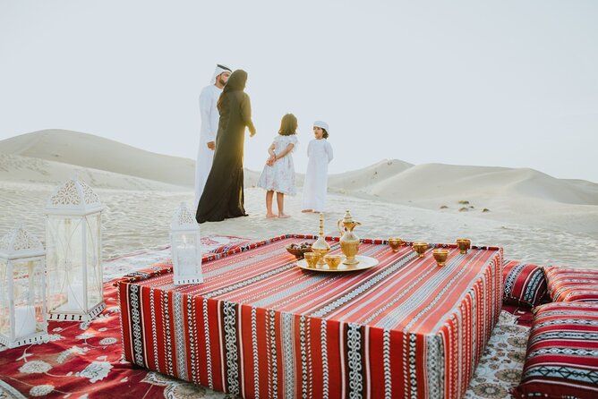 Desert Safari Abu Dhabi w/ Sand Boarding, Camel Ride & BBQ Dinner - A buffet dinner with Middle Eastern and international choices