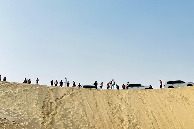 Desert Safari Combo: Camel Ride, Sandboarding & Inland Sea Visit - One hour of dune bashing across the Mesaieed Desert