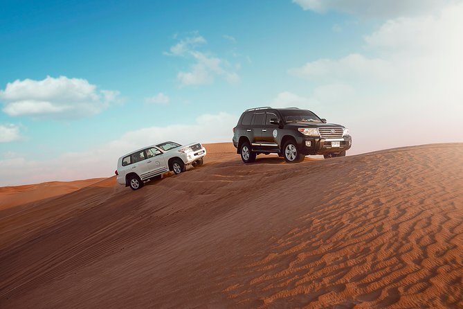 Desert Safari Dubai with Dune Bashing, Sandboarding, Camel Ride, 5 Shows, Dinner - Dune bashing for 25 to 30 minutes