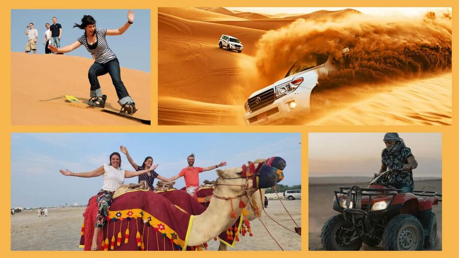 Desert Safari, QuadBike,Dune buggy, Sandboarding & CamelRide - Key points to know before booking