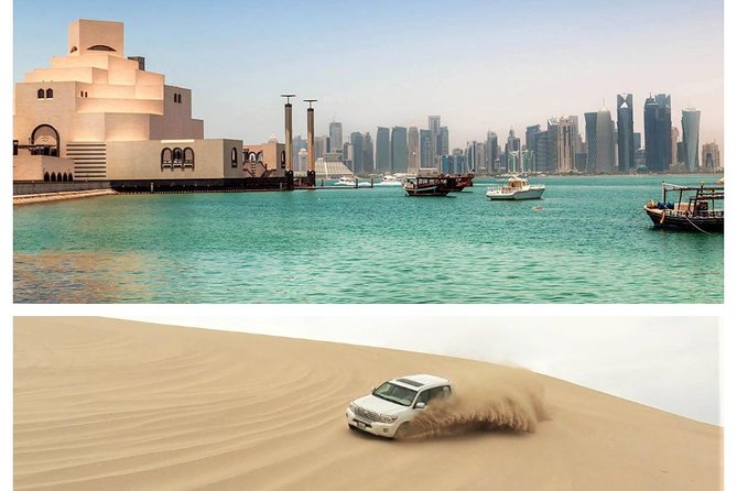 Doha Combo City And Half Day Desert Safari Tour No Hidden cost - Camel riding, sandboarding, and dune bashing