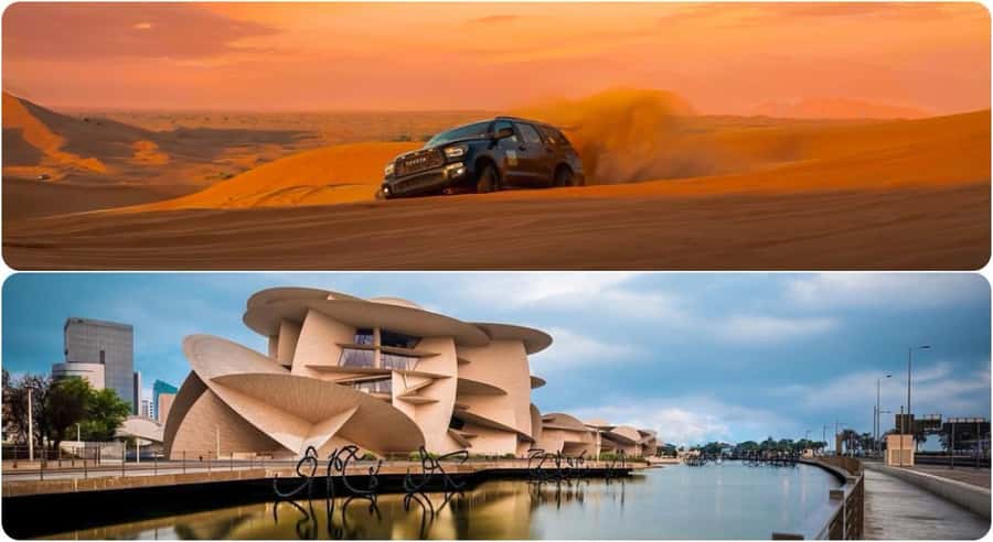 Doha: Combo City Tour and Desert Safari with Camel Ride - Katara Cultural Village brings art and public spaces