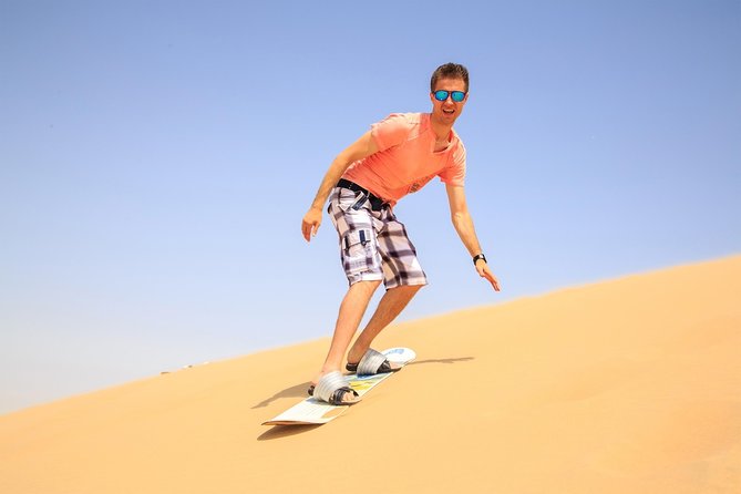 Doha Desert Safari: Dunebashing, Camel, Sandboarding & Inland Sea - The short camel ride and desert photos
