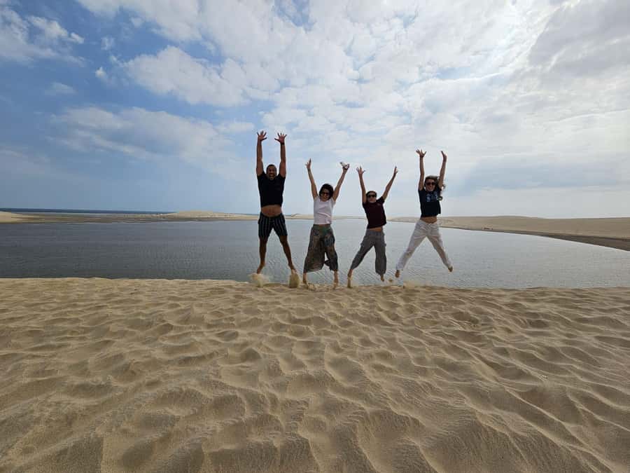 Doha:Private Desert Safari, Falcon, Sandboarding,inland sea - Sealine Beach: camels, photographs, and a first taste of the desert