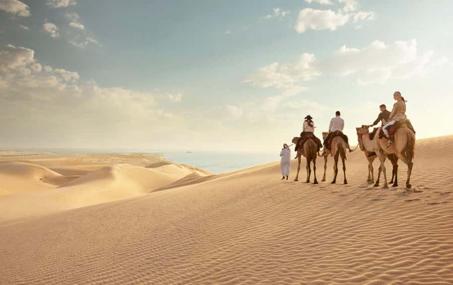 Doha: Safari, Camel Ride, Sandboarding and Inland Sea Tour - The blue water of Qatar’s Inland Sea