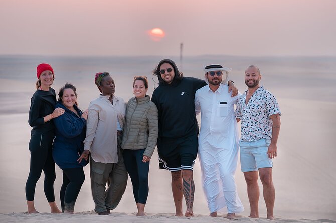 Doha Sharing Desert Safari with Dune Bashing and Sand Boarding - Sealine Beach and the preparation for dune bashing