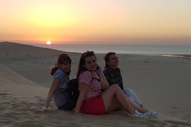 Doha: Sunrise /Sunset Desert Safari with Sand Boarding,Camel ride - Sealine Beach and the 20 QAR camel ride