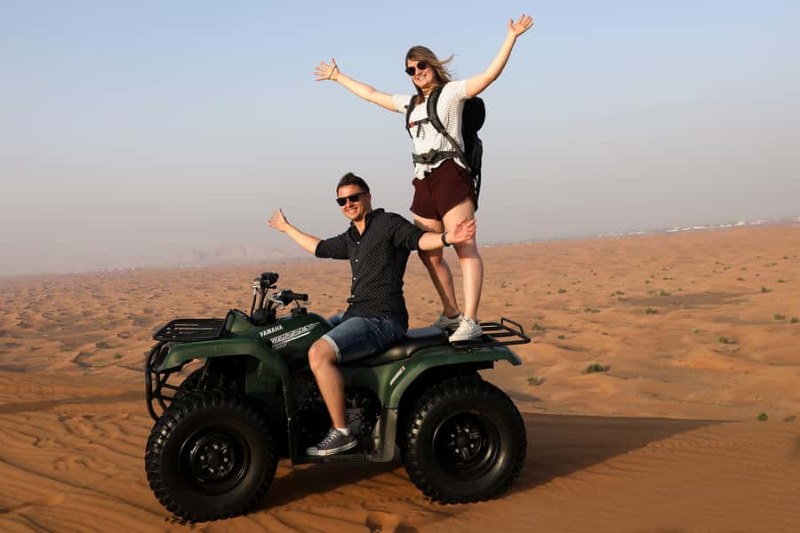 Dubai: Adventure Quad Bike Safari, Camel Ride & Refreshment - Morning or afternoon: choosing the better time