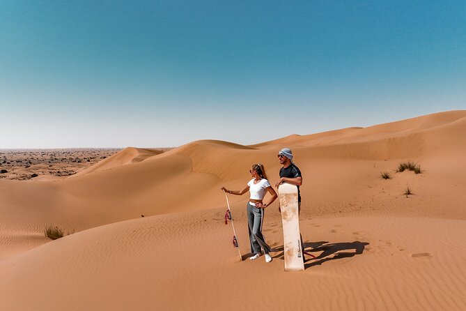 Dubai Desert Safari: Camel Ride, Sandboarding, BBQ & House Drinks - Leaving Dubai for the conservation reserve