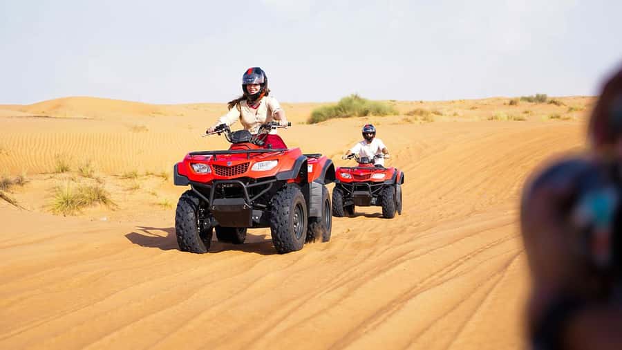 Dubai: Desert Safari, Camel Ride, Sandboarding, Quad Bike - Dune bashing in a 4x4 Land Cruiser