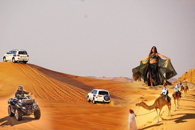 Dubai Desert Safari Dune Bashing, 60min ATV Quad, Camel Ride, BBQ - Lahbab’s 45-minute 4x4 roller coaster