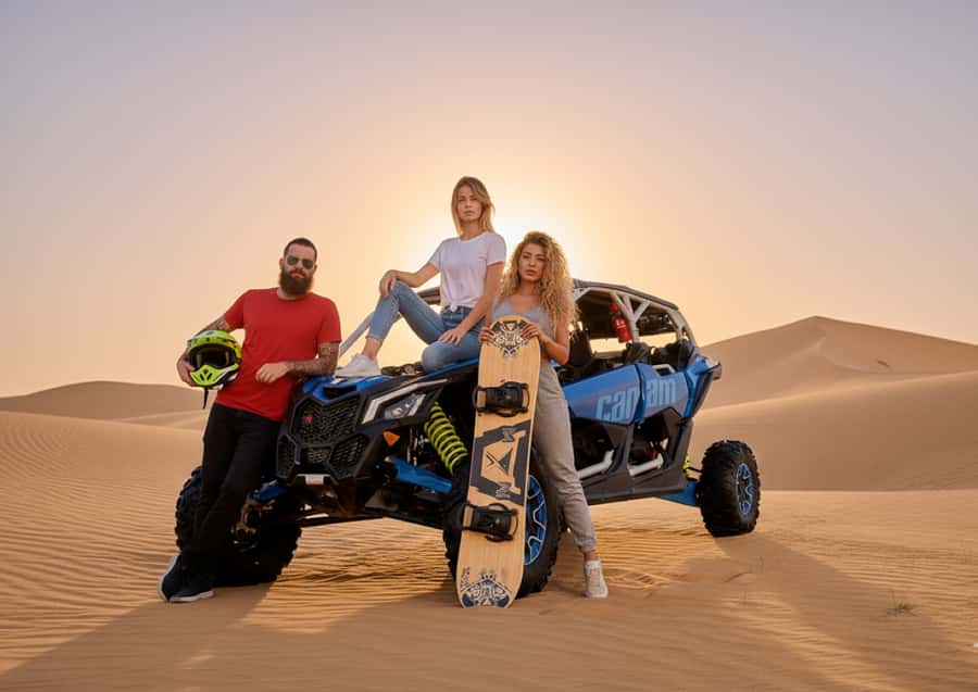 Dubai: Desert Safari, Quad Bike, Sandboarding, Camels & BBQ - BBQ dinner and the evening shows