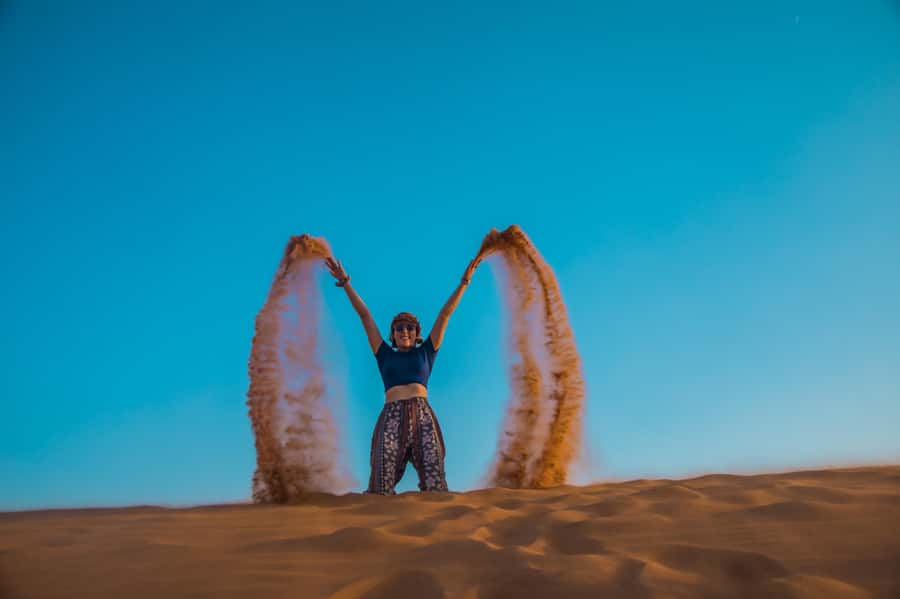 Dubai: Half-Day Desert Safari, Camel Ride, ATV & Dune Buggy - Sandboarding gives you a quieter kind of thrill