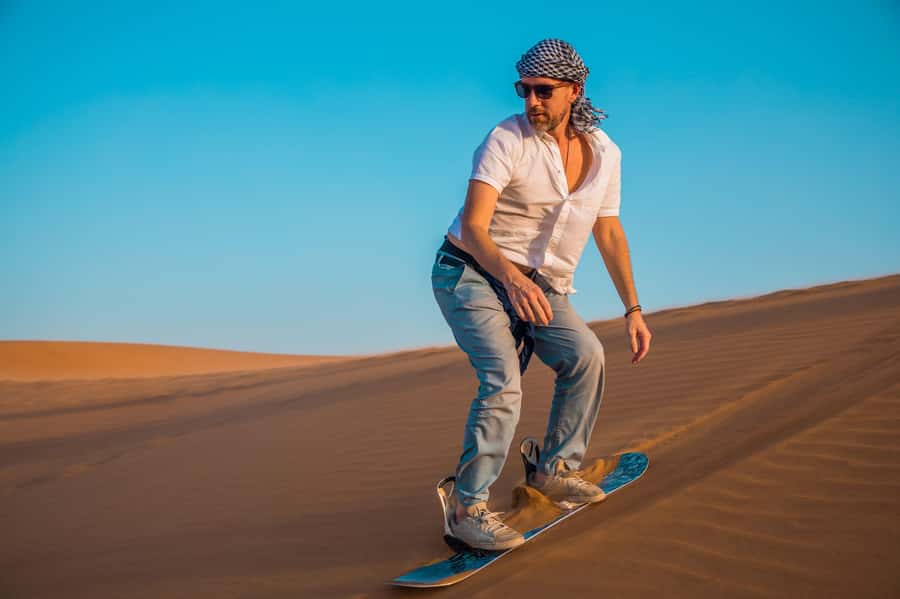 Dubai: Helicopter Ride, Desert Safari, Camels & Refreshments - Hotel pickup and the road to Lahbab