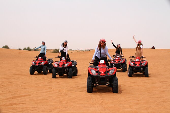 Dubai Morning Desert Safari with Quad Biking & More Activities - A busy morning in Dubai’s red dunes