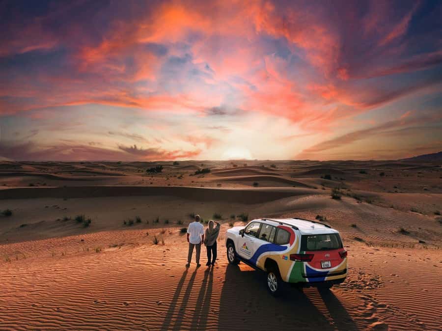 Dubai: Premium Desert Safari, Camel Ride, BBQ & Sandboarding - The Fort Lisaili dune drive
