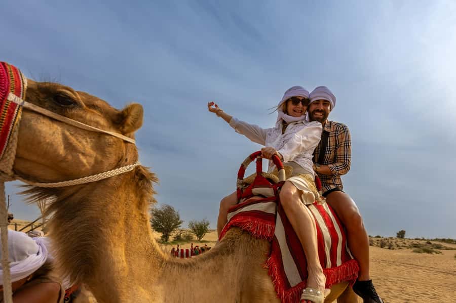 Dubai: Premium Safari, Camel Ride & Al Khayma Camp 3-Buffets - Rose water, Arabic coffee, and the first welcome at Al Khayma
