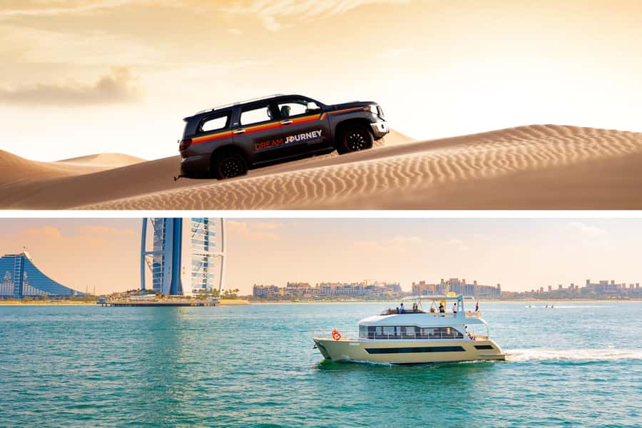 Dubai Waves & Dunes: Luxury Yacht Cruise w/ Red Dunes Safari - Key points to know before booking