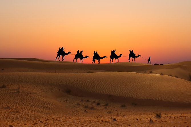 Evening Desert Safari in Dubai, Sandboard & BBQ Dinner - Dinner, shows, and the evening camp atmosphere