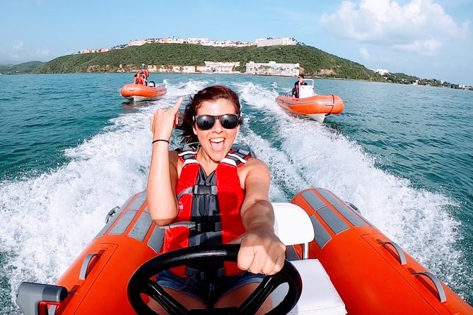 Fajardo Mini Boat Snorkel Safari - Taking the wheel at Marina Puerto Chico