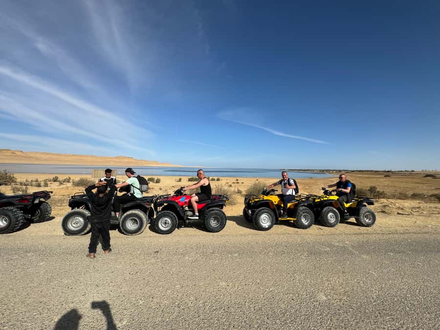 Fayoum: Qarun Sahara Safari With( ATV ) Quad bike From Cairo - Lunch, sunset, and the lake after the ride