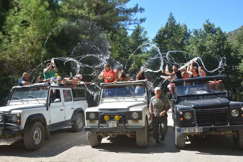 From Alanya: Jeep Safari with Lunch, Dim River & Cave - The water fights: silly, wet, and central to the fun