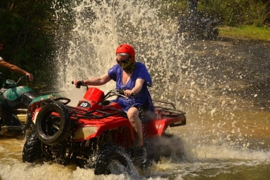 From Belek, Antalya Thrilling Quad Safari Adventure - The swimming break and summer conditions