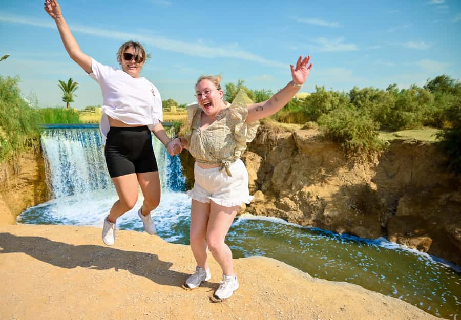 From Cairo: Desert Safari, Camel Ride, Magic Lake, & Lunch - Wadi El Rayan combines water and sand
