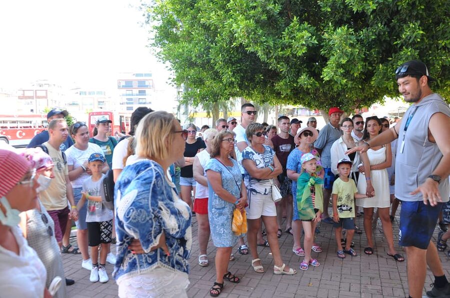 From City of Side: Cabrio Bus Safari & Boat Tour with Lunch - Manavgat Waterfalls, spray, and an extra fee