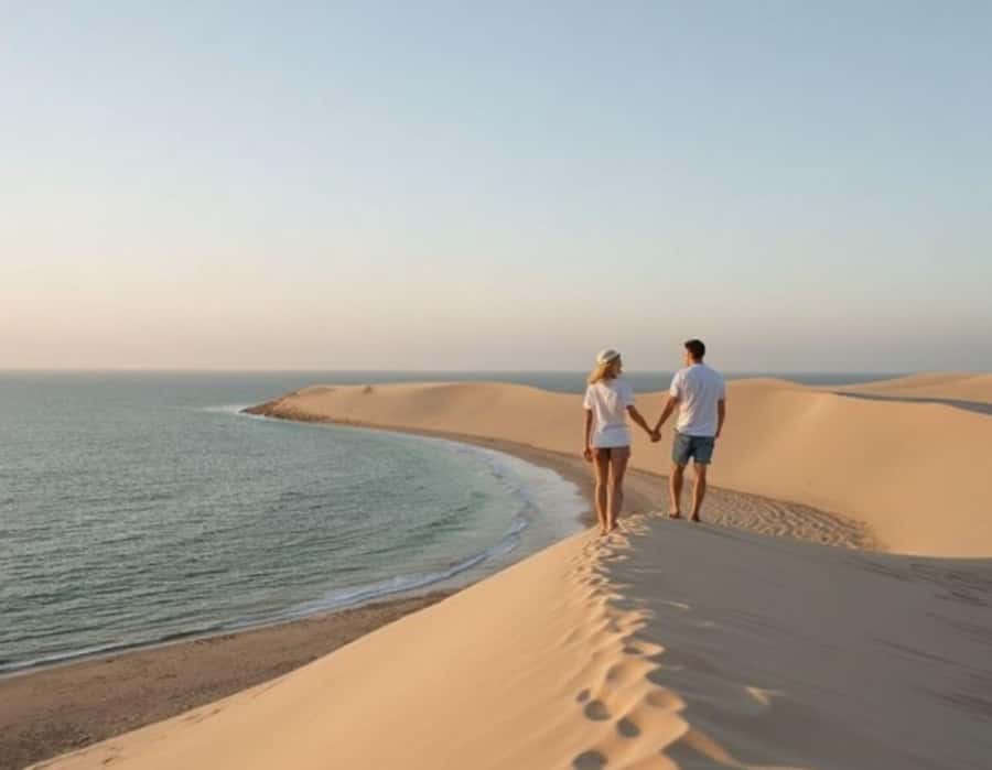 From Doha: Inland Sea Desert Safari with All Activities - Camel time before the faster rides