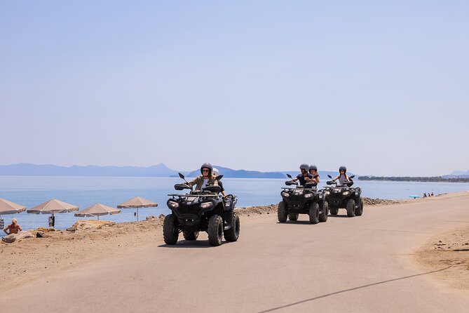 From Kolymbari: Ancient Diktyna & Hidden Beach Quad Safari - Afrata Beach: a scenic break early in the ride