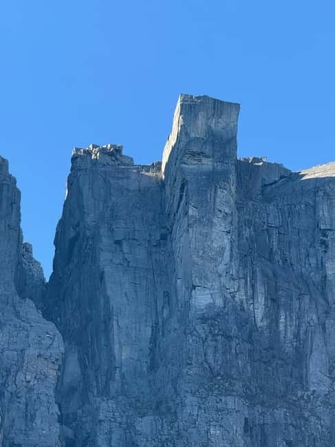 From Stavanger: Lysefjorden & Pulpit Rock Safari by RIB - Pulpit Rock from below