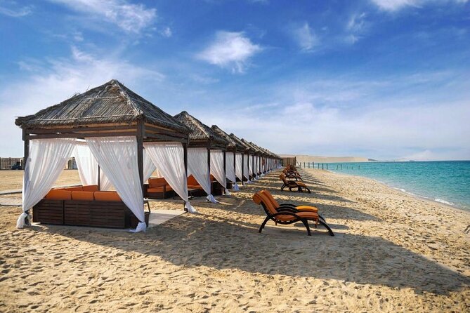 Full-Day Desert Safari with Buffet Dinner || Inland Sea Visit - A Bedouin-style camp beside the water