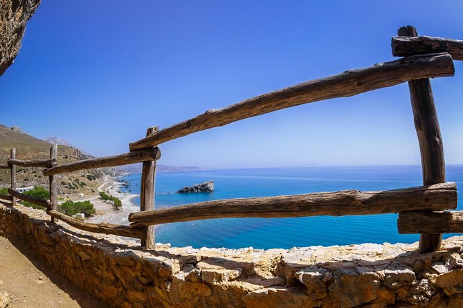 Full-Day Land Rover Safari from Rethymno with Lunch Swimming - Preveli Beach, palms, and two kinds of water